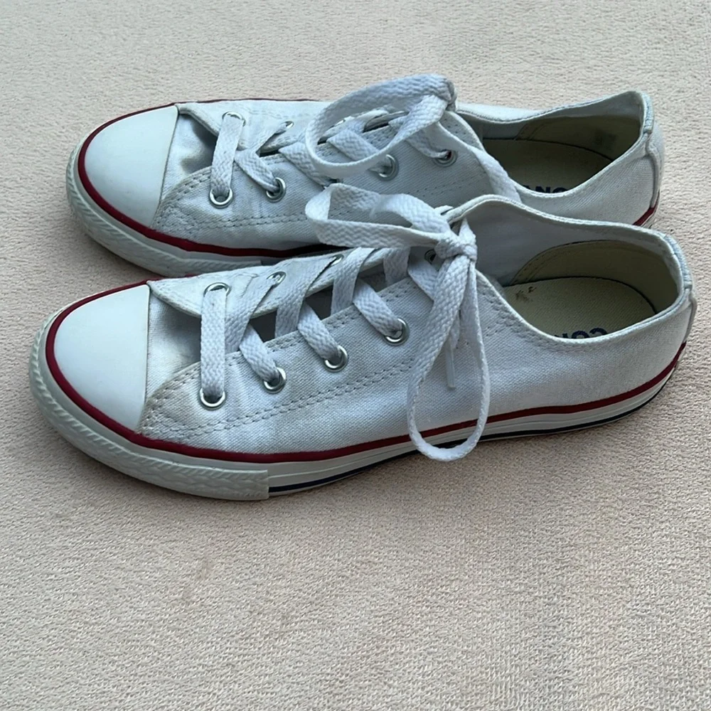 Converse All Star white size 3 Youth sneakers